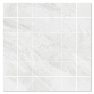 Marmor Mosaik Klinker Tomelloso Ljusgrå Polerad 30x30 (5x5) cm